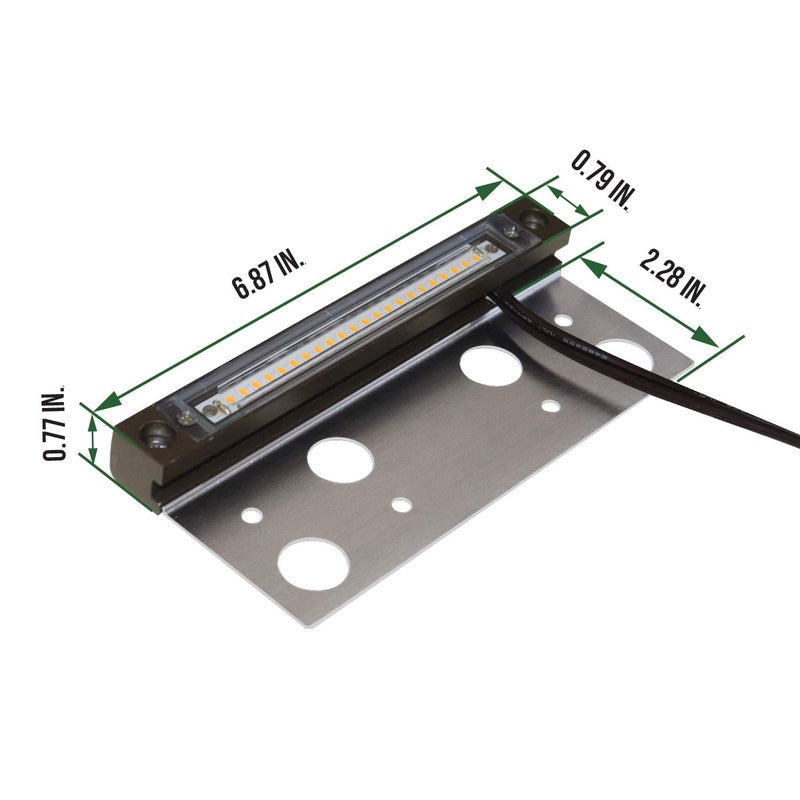 GKOLED UL Listed LED Hardscape Light, Retaining Wall Lights, 6.8 Inch Integrated 2700K LED Chips, Step Paver Wall Light, Solid Powder Coated Die-cast Aluminum Housing, 4W Low Voltage 12V AC/DC, 1 Pack - Image 4